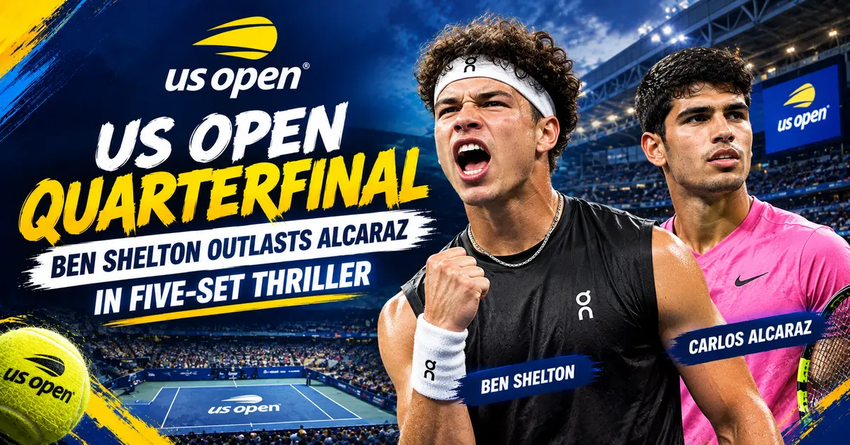 Five-Set Classic: Alcaraz Outlasts Shelton at US Open Quarterfinal
